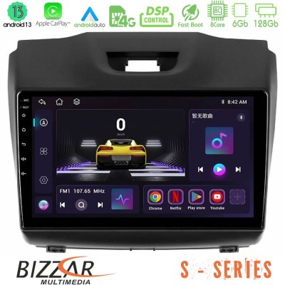 Bizzar S Series Isuzu D-MAX 2012-2019 8core Android13 6+128GB Navigation Multimedia Tablet 9