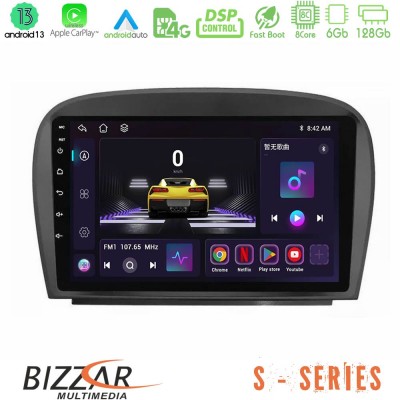 Bizzar S Series Mercedes SL Class 2005-2011 8Core Android13 6+128GB Navigation Multimedia Tablet 9