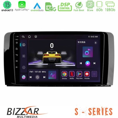 Bizzar S Series Mercedes R Class 8core Android13 6+128GB Navigation Multimedia Tablet 9