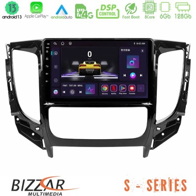Bizzar S Series Mitsubishi L200 2016-> & Fiat Fullback (Auto A/C) 8core Android13 6+128GB Navigation Multimedia Tablet 9