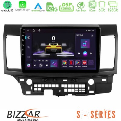 Bizzar S Series Mitsubishi Lancer 2008 – 2015 8core Android13 6+128GB Navigation Multimedia Tablet 10