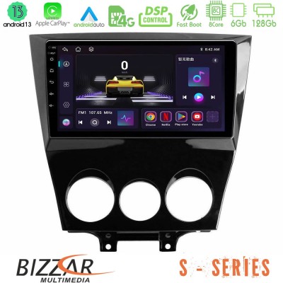 Bizzar S Series Mazda RX8 2003-2008 8Core Android13 6+128GB Navigation Multimedia Tablet 9