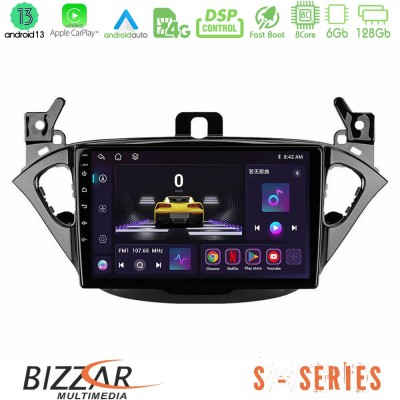 Bizzar S Series Opel Corsa E/Adam 8core Android13 6+128GB Navigation Multimedia Tablet 9