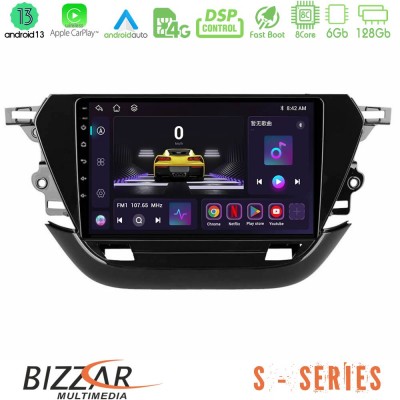 Bizzar S Series Opel Corsa F 2019-2023 8core Android13 6+128GB Navigation Multimedia Tablet 9