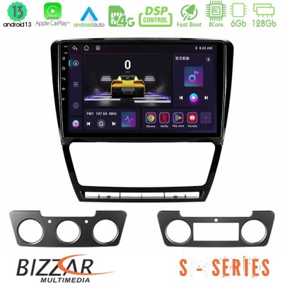 Bizzar S Series Skoda Octavia 5 8core Android13 6+128GB Navigation Multimedia Tablet 10