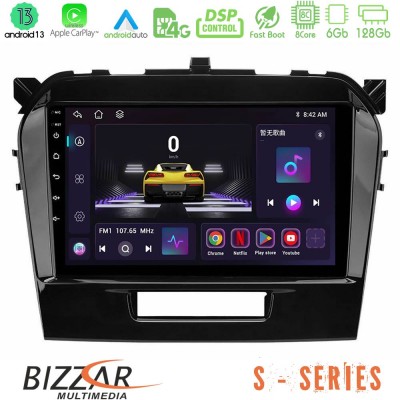 Bizzar S Series Suzuki Vitara 2015-2021 8core Android13 6+128GB Navigation Multimedia Tablet 9