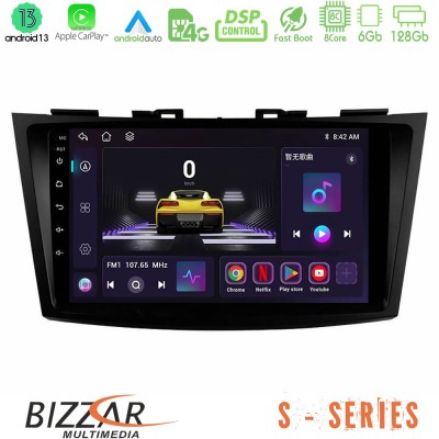 Bizzar S Series Suzuki Swift 2011-2016 8core Android13 6+128GB Navigation Multimedia Tablet 9