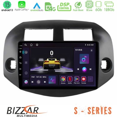 Bizzar S Series Toyota Rav4 2006-2012 8core Android13 6+128GB Navigation Multimedia Tablet 10