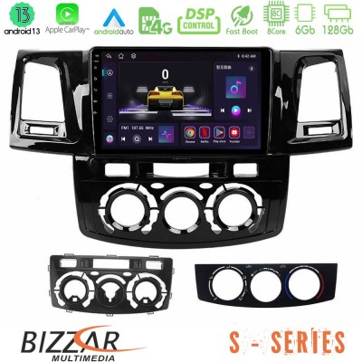 Bizzar S Series Toyota Hilux 2007-2011 8core Android13 6+128GB Navigation Multimedia Tablet 9