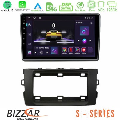 Bizzar S Series Toyota Auris 2013-2016 8core Android13 6+128GB Navigation Multimedia Tablet 10