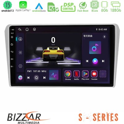 Bizzar S Series Toyota Avensis T25 02/2003–2008 8core Android13 6+128GB Navigation Multimedia Tablet 9