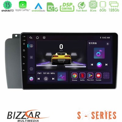 Bizzar S Series Volvo S60 2004-2009 8core Android13 6+128GB Navigation Multimedia Tablet 9