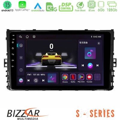 Bizzar S Series VW MQB 2017-> 8core Android13 6+128GB Navigation Multimedia Tablet 9