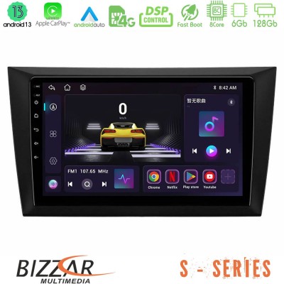 Bizzar S Series Vw Golf 6 8core Android13 6+128GB Navigation Multimedia Tablet 9