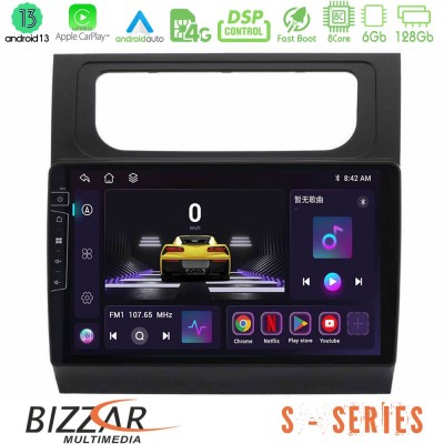Bizzar S Series VW Touran 2011-2015 8core Android13 6+128GB Navigation Multimedia Tablet 10
