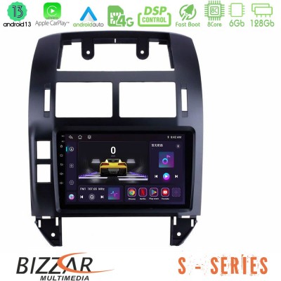 Bizzar S Series VW Polo 2002-2009 8core Android13 6+128GB Navigation Multimedia Tablet 9