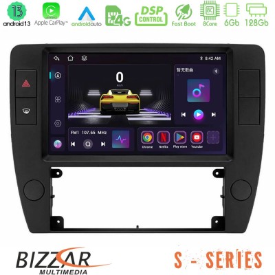 Bizzar S Series VW Passat B5 2001-2005 8core Android13 6+128GB Navigation Multimedia Tablet 9