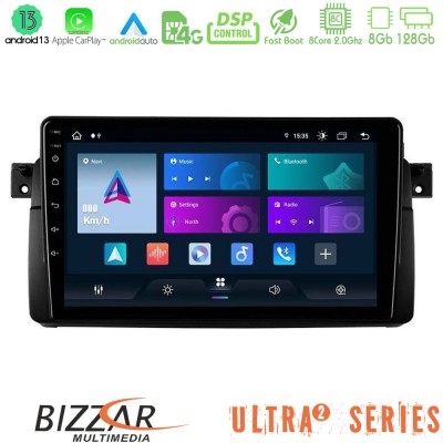 Bizzar Ultra Series BMW E46 8core Android13 8+128GB Navigation Multimedia 9