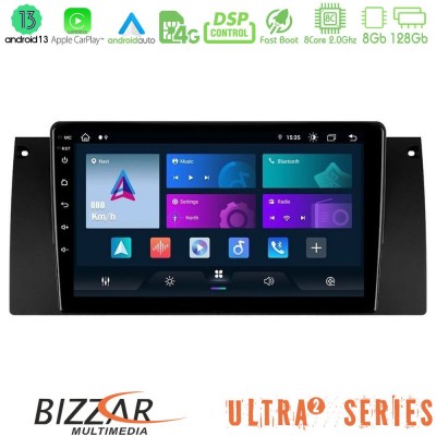 Bizzar Ultra Series BMW 5 Series (E39) / X5 (E53) 8core Android13 8+128GB Navigation Multimedia Tablet 9