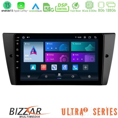 Bizzar Ultra Series BMW 3 Series 2006-2011 8core Android13 8+128GB Navigation Multimedia Tablet 9