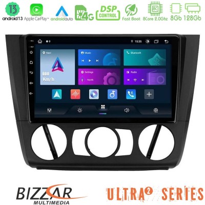 Bizzar Ultra Series BMW 1Series E81/E82/E87/E88 (MANUAL A/C) 8core Android13 8+128GB Navigation Multimedia Tablet 9