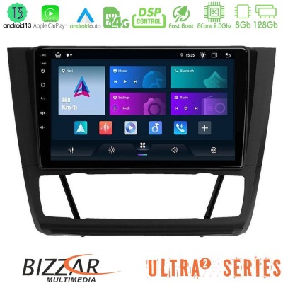 Bizzar Ultra Series BMW 1Series E81/E82/E87/E88 (AUTO A/C) 8core Android13 8+128GB Navigation Multimedia Tablet 9