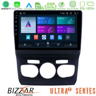 Bizzar Ultra Series Citroen C4L 8core Android13 8+128GB Navigation Multimedia Tablet 10
