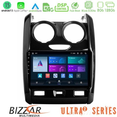 Bizzar Ultra Series Dacia Duster 2014-2018 8Core Android13 8+128GB Navigation Multimedia Tablet 9