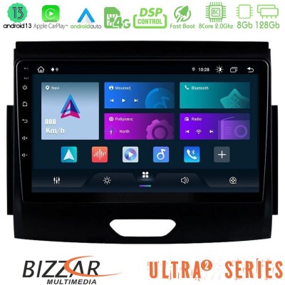 Bizzar Ultra Series Ford Ranger 2017-2022 8core Android13 8+128GB Navigation Multimedia Tablet 9″
