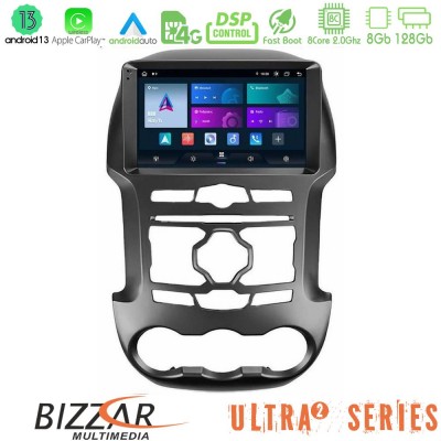 Bizzar Ultra Series Ford Ranger 2012-2016 8Core Android13 8+128GB Navigation Multimedia Tablet 9