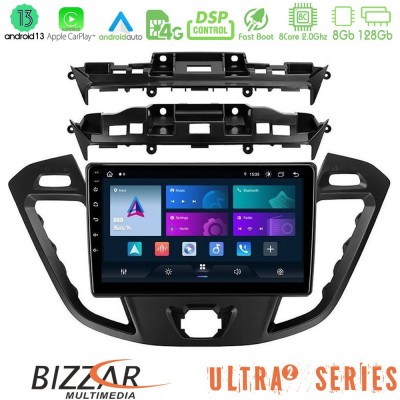 Bizzar Ultra Series Ford Transit Custom/Tourneo Custom 8core Android13 8+128GB Navigation Multimedia Tablet 9