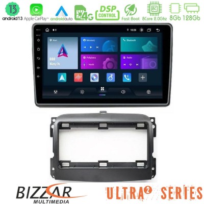 Bizzar Ultra Series Fiat 500L 8core Android13 8+128GB Navigation Multimedia Tablet 10