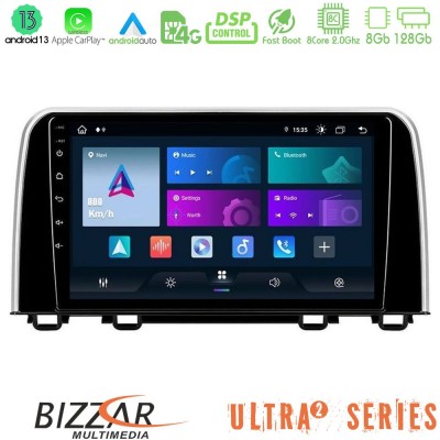 Bizzar Ultra Series Honda CR-V 2019-> 8core Android13 8+128GB Navigation Multimedia Tablet 10