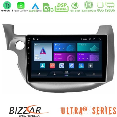 Bizzar Ultra Series Honda Jazz 2009-2013 8core Android13 8+128GB Navigation Multimedia Tablet 10
