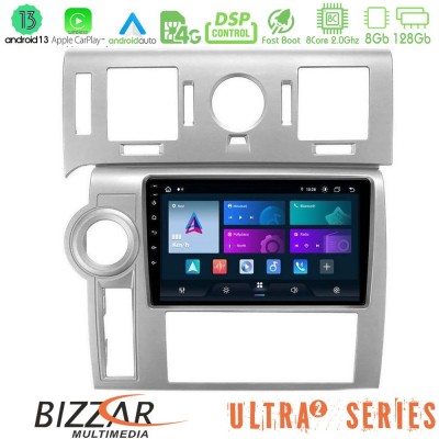 Bizzar Ultra Series Hummer H2 2008-2009 8core Android13 8+128GB Navigation Multimedia Tablet 9