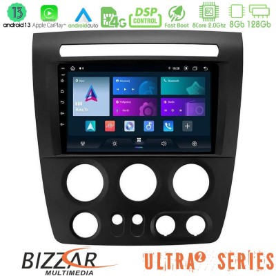 Bizzar Ultra Series Hummer H3 2005-2009 8core Android13 8+128GB Navigation Multimedia Tablet 9