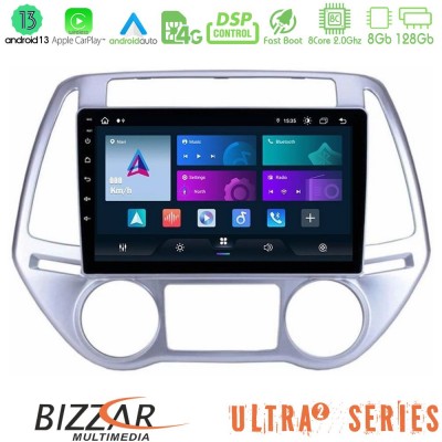 Bizzar Ultra Series Hyundai i20 2012-2014 8core Android13 8+128GB Navigation Multimedia Tablet 9