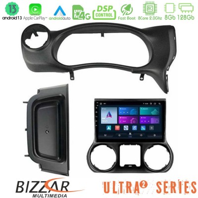 Bizzar ULTRA Series Jeep Wrangler 2014-2017 8Core Android13 8+128GB Navigation Multimedia Tablet 9
