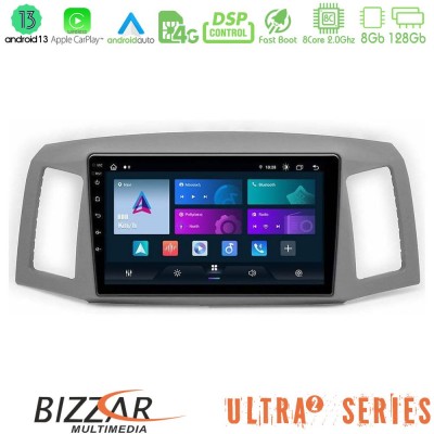 Bizzar ULTRA Series Jeep Grand Cherokee 2005-2007 8core Android13 8+128GB Navigation Multimedia Tablet 10