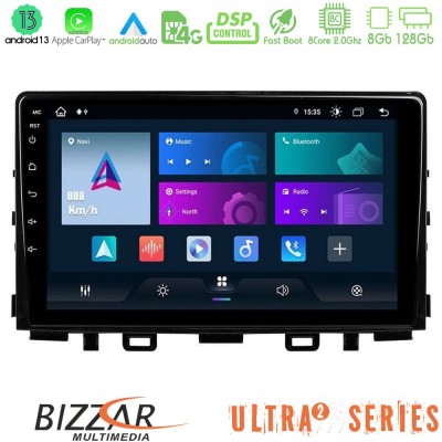 Bizzar Ultra Series Kia Stonic 8core Android13 8+128GB Navigation Multimedia Tablet 9