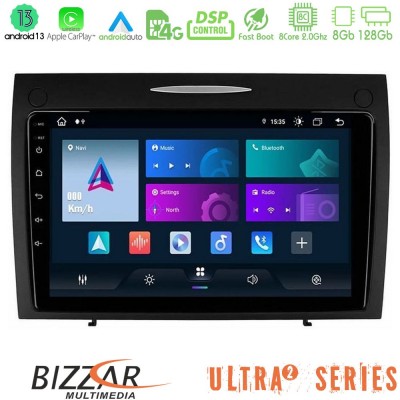 Bizzar Ultra Series Mercedes SLK Class 8core Android13 8+128GB Navigation Multimedia Tablet 9