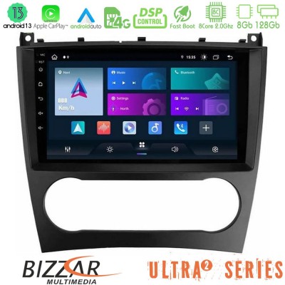 Bizzar Ultra Series Mercedes W203 Facelift 8core Android13 8+128GB Navigation Multimedia Tablet 9