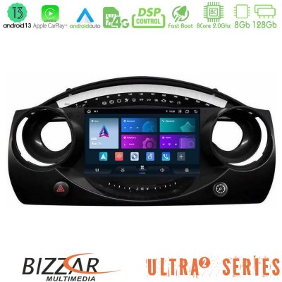 Bizzar Ultra Series Mini Cooper R50 8Core Android13 8+128GB Navigation Multimedia Tablet 9