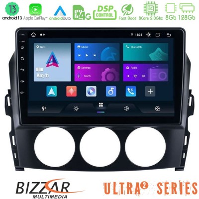 Bizzar Ultra Series Mazda MX-5 2005-2015 8core Android13 8+128GB Navigation Multimedia Tablet 9