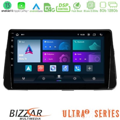 Bizzar Ultra Series Nissan Micra K14 8core Android13 8+128GB Navigation Multimedia Tablet 10