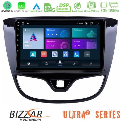 Bizzar Ultra Series Opel Karl 2017-2019 8core Android13 8+128GB Navigation Multimedia Tablet 9