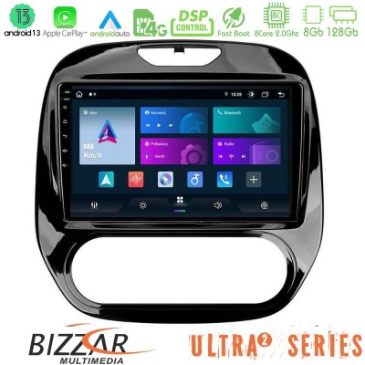 Bizzar Ultra Series Renault Captur 2013-2019 (Manual AC) 8core Android13 8+128GB Navigation Multimedia Tablet 9