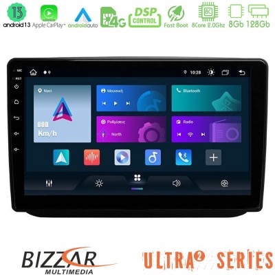 Bizzar Ultra Series Skoda Fabia 2007-2014 8core Android13 8+128GB Navigation Multimedia Tablet 10