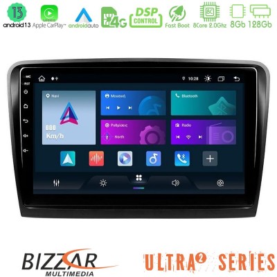 Bizzar Ultra Series Skoda Superb 2008-2015 8core Android13 8+128GB Navigation Multimedia Tablet 10