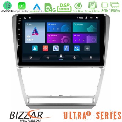Bizzar Ultra Series Skoda Octavia 5 8core Android13 8+128GB Navigation Multimedia Tablet 10